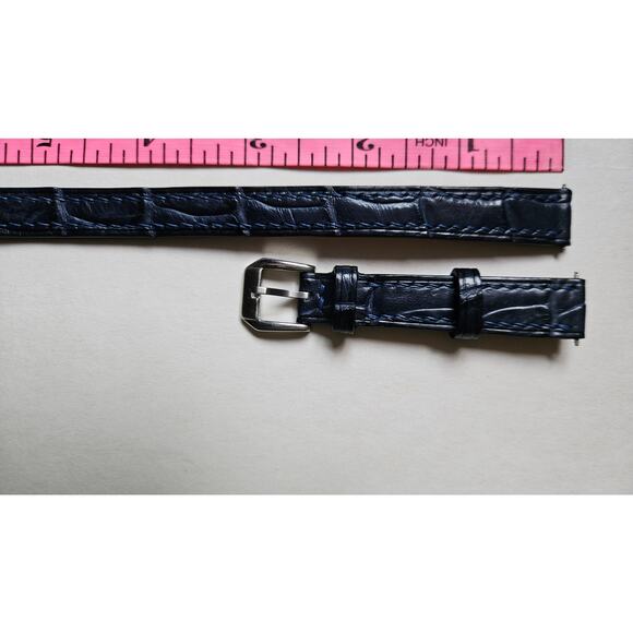 14mm Lug/12mm Navy Blue Alligator Watch Double Tour Strap Lug  (Hermes Cape Cod) - Picture 7 of 12